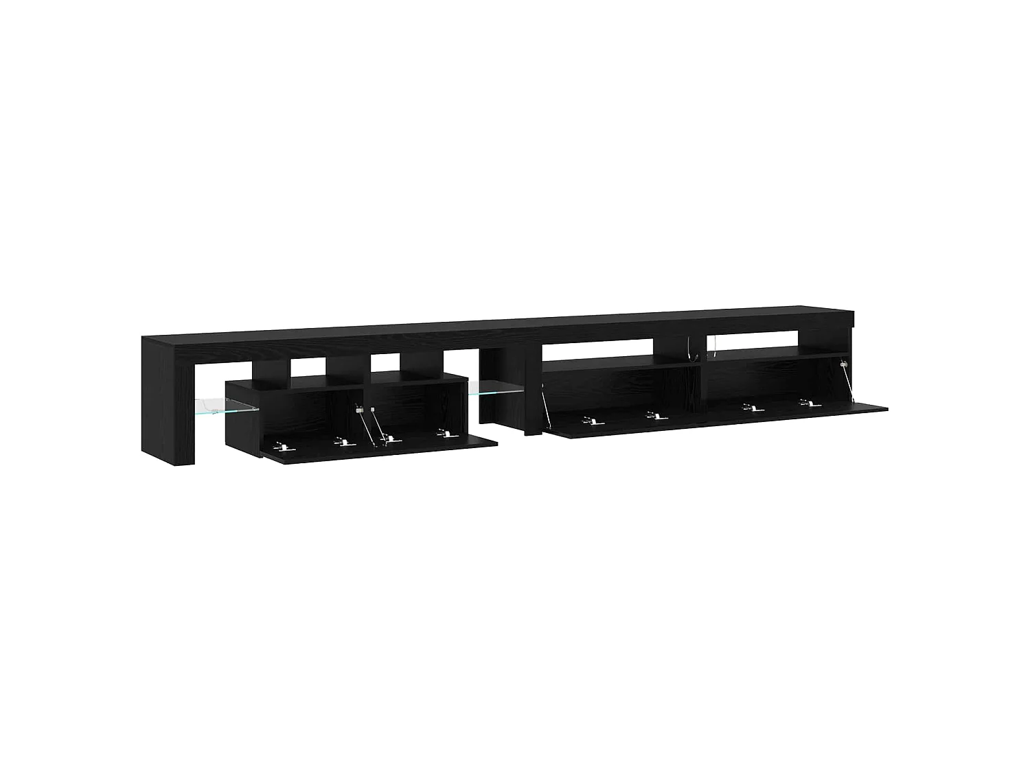 Meuble TV 3 pcs Chêne noir 290 x 36,5 x 40 cm Bois d'ingénierie