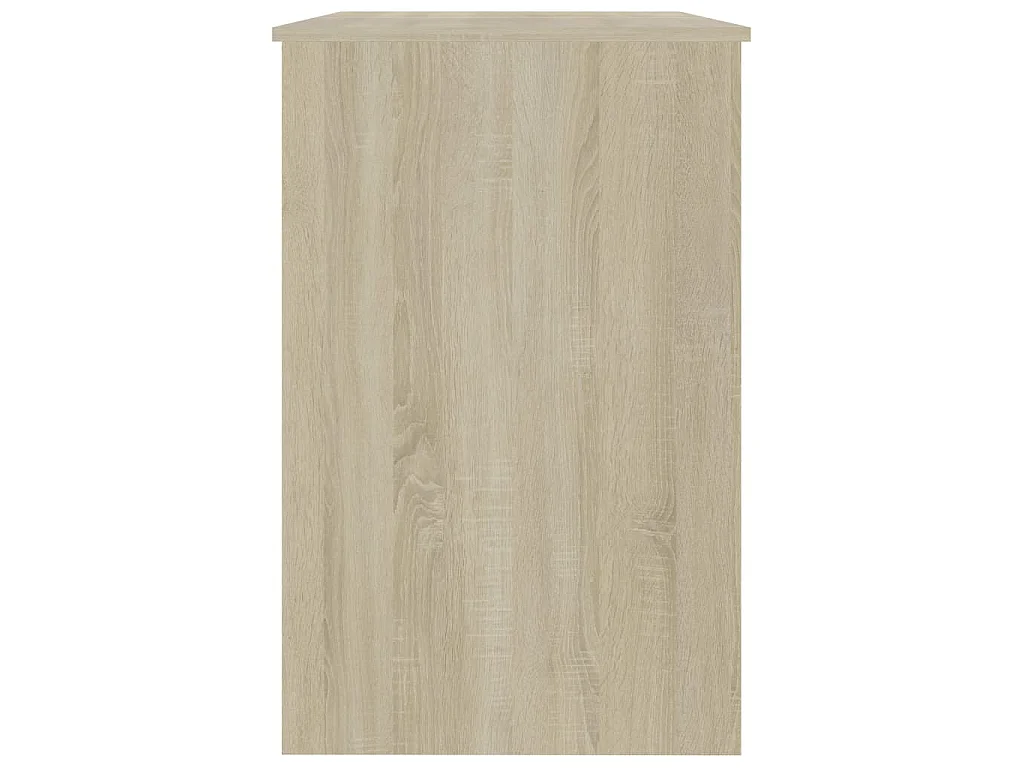 Scrivania Bianca e Rovere Sonoma 100x50x76 cm Legno Multistrato