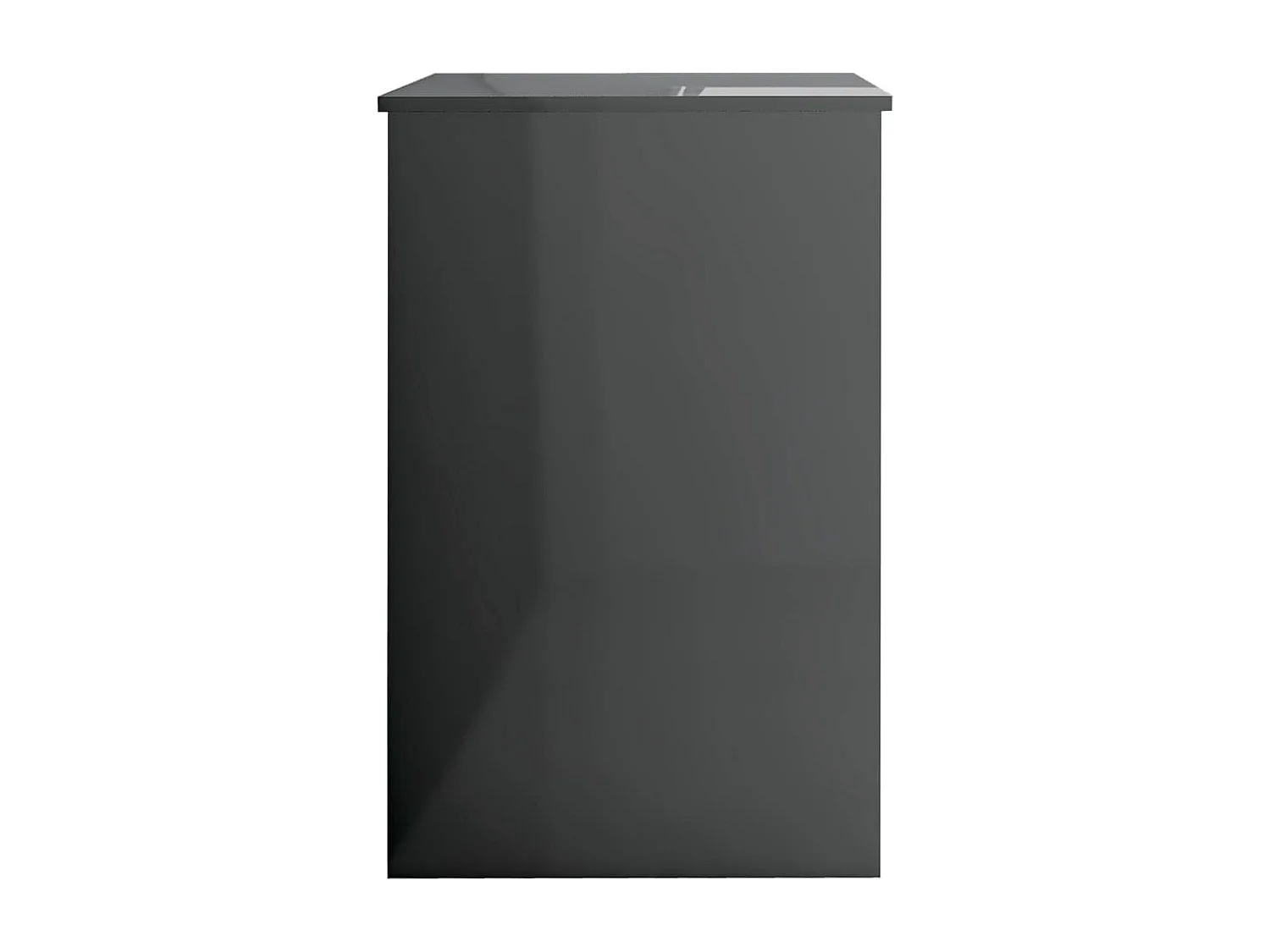 Schreibtisch Hochglanz-Grau 100x50x76 cm Holzwerkstoff