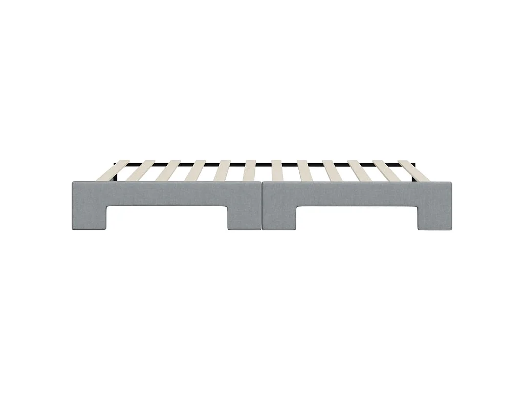 Lit de jour avec gigogne sans matelas gris clair 80x200 cm