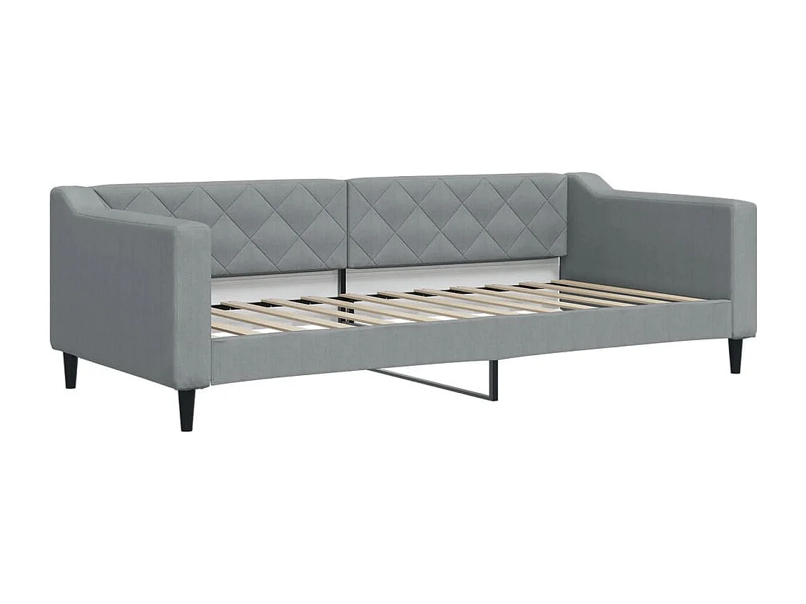Lit de repos sans matelas gris clair 90x200 cm tissu