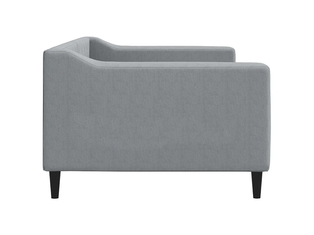 Tagesbett Hellgrau 90x200 cm Stoff