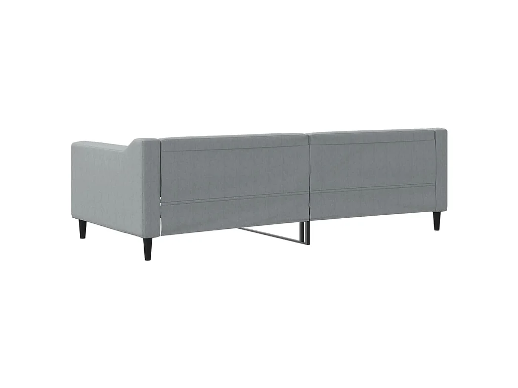Tagesbett Hellgrau 90x200 cm Stoff