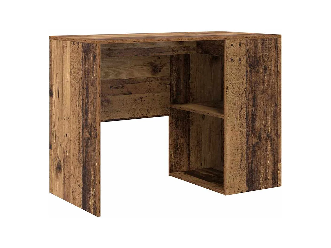 Eckschreibtisch mit Tür Altholz 102 x 50 x 75 cm Holzwerkstoff