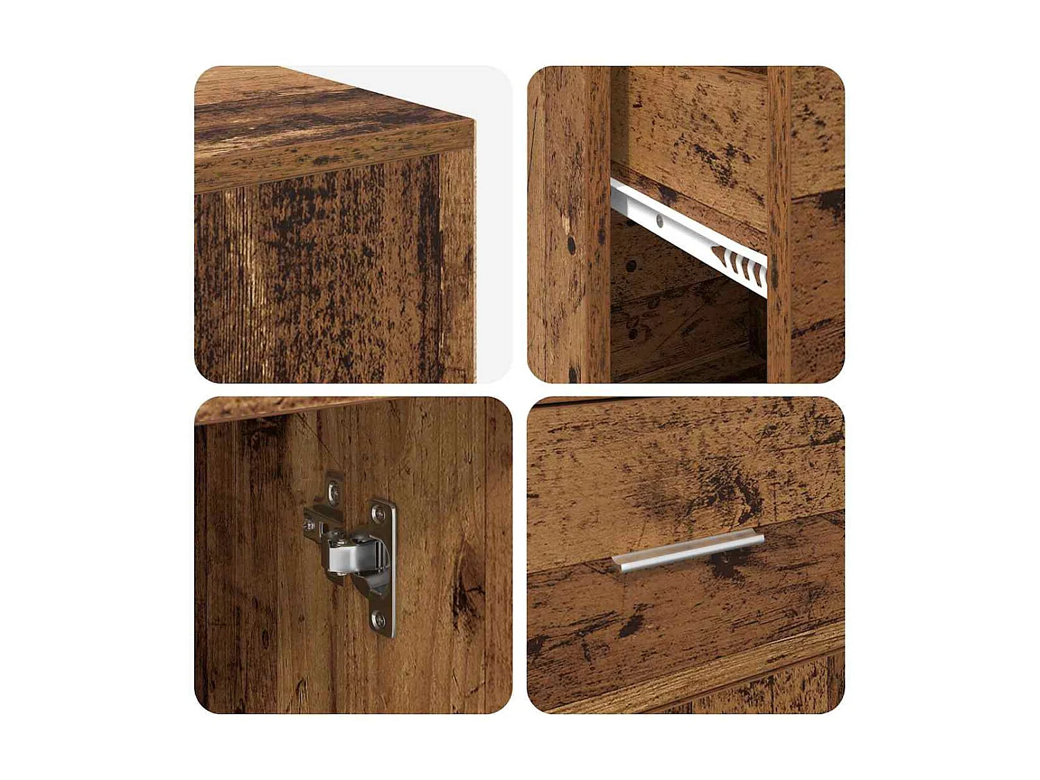 Bureau d'angle avec tiroir Bois ancien 102 x 88 x 75 cm