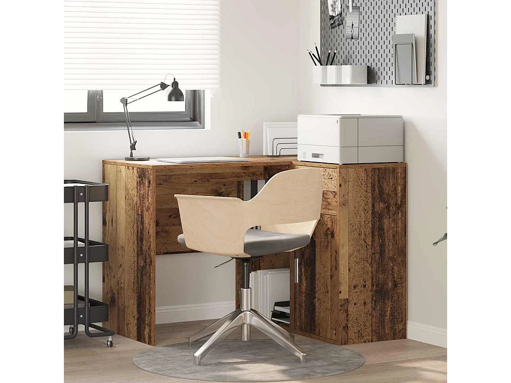 Bureau d'angle avec tiroir Bois ancien 102 x 88 x 75 cm