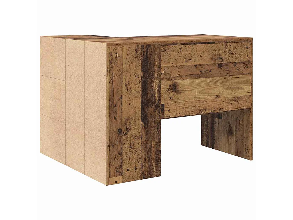 Bureau d'angle avec tiroir Bois ancien 102 x 88 x 75 cm