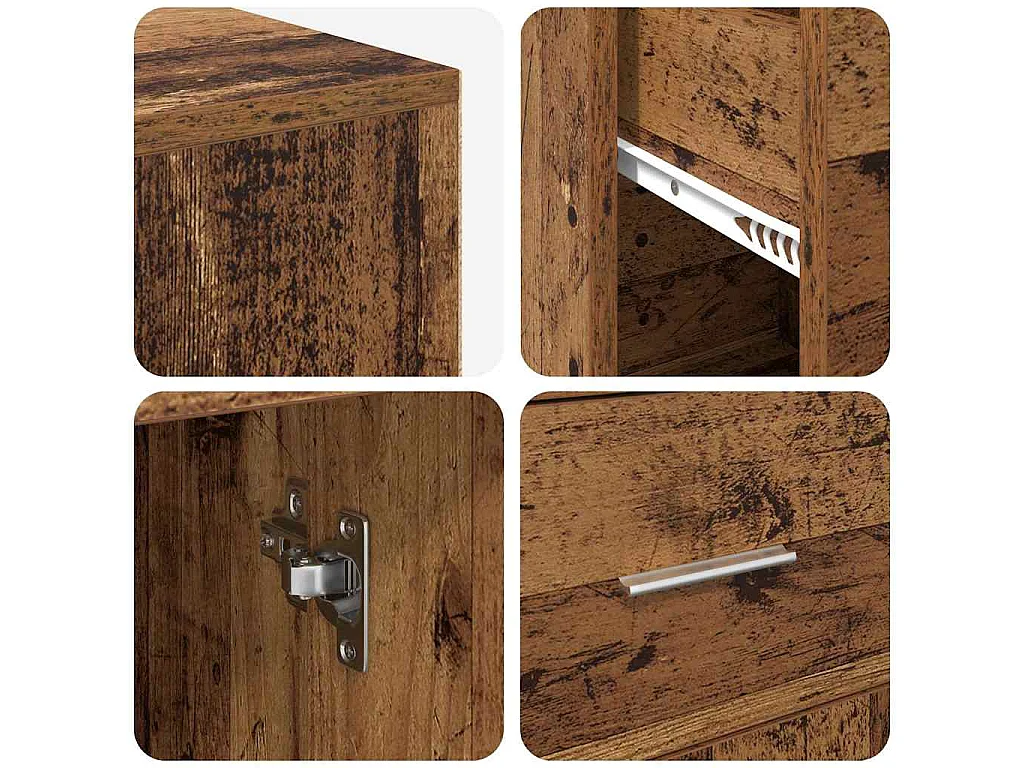 Bureau d'angle avec tiroir Bois ancien 102 x 88 x 75 cm