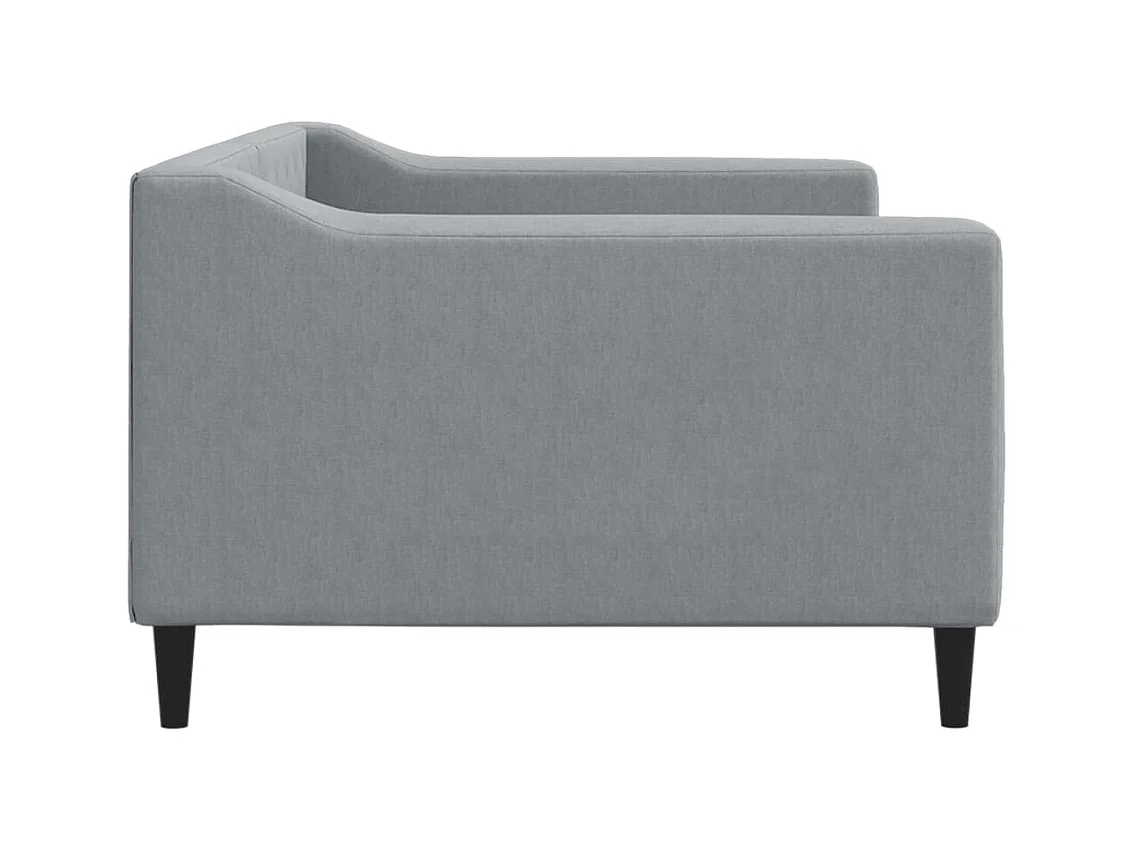 Lit de repos sans matelas gris clair 90x190 cm tissu