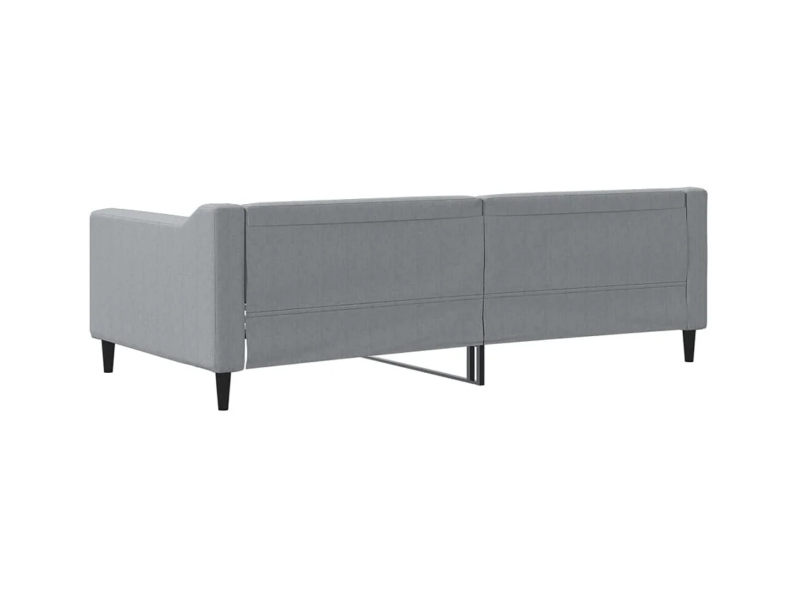 Lit de repos sans matelas gris clair 90x190 cm tissu