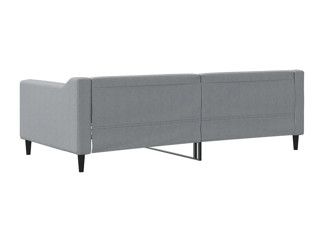 Lit de repos sans matelas gris clair 90x190 cm tissu