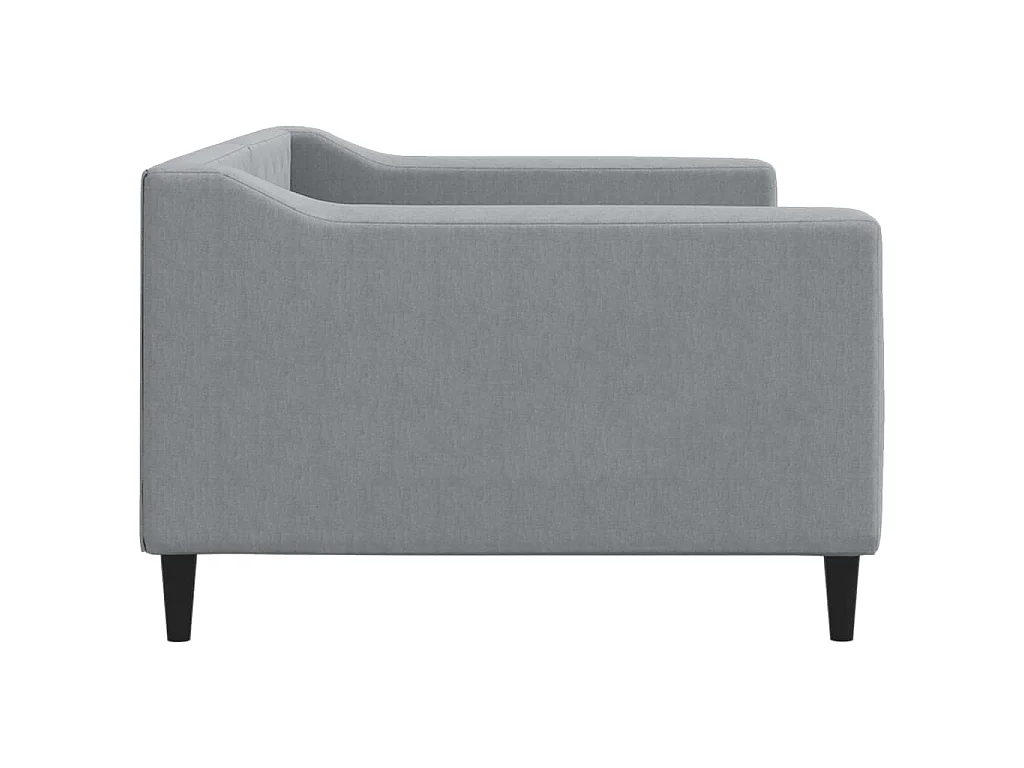 Lit de repos sans matelas gris clair 90x190 cm tissu