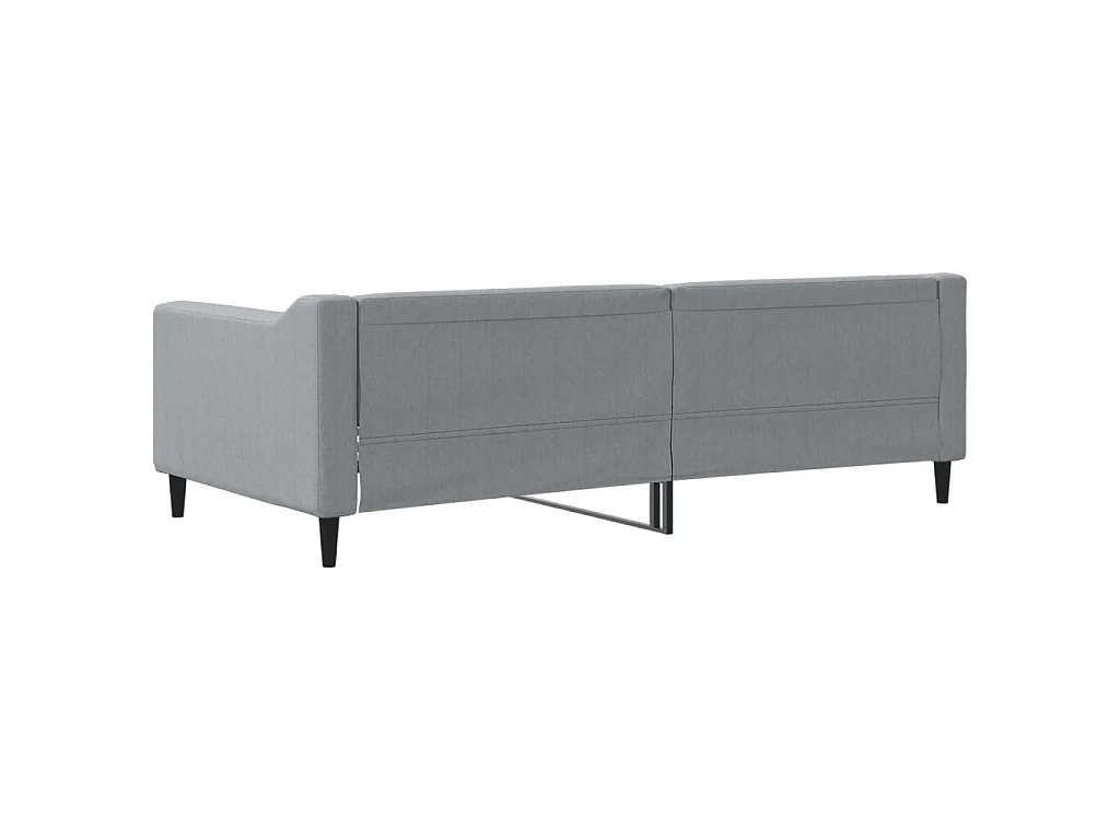 Lit de repos sans matelas gris clair 90x190 cm tissu