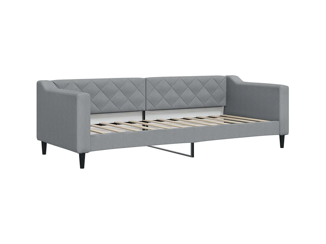 Lit de repos sans matelas gris clair 80x200 cm tissu