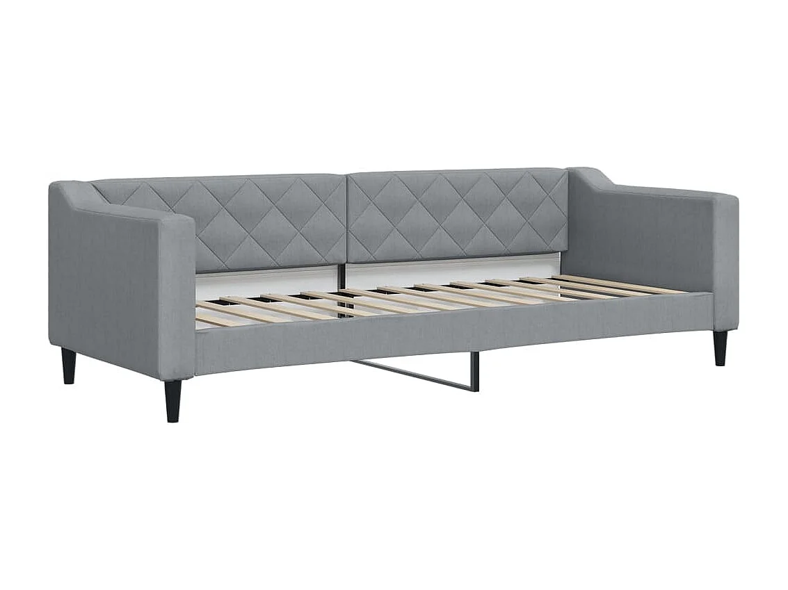 Lit de repos sans matelas gris clair 80x200 cm tissu