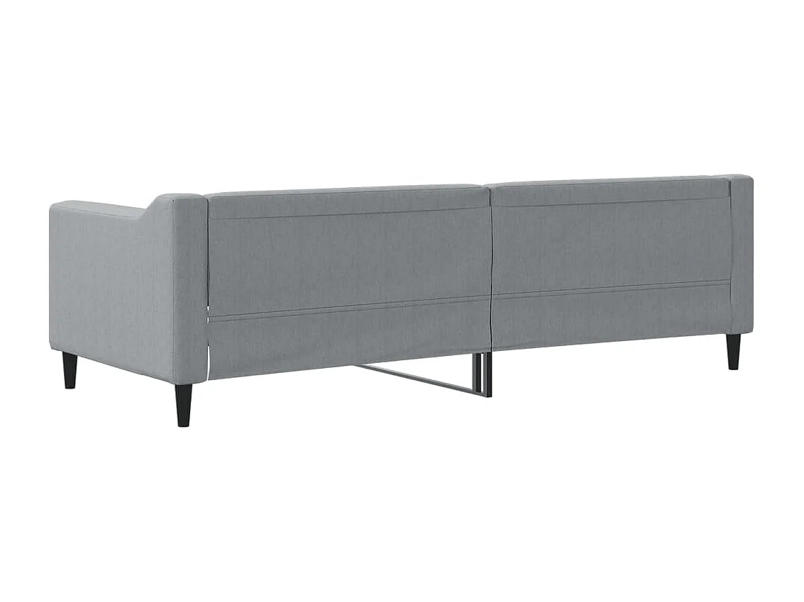 Lit de repos sans matelas gris clair 80x200 cm tissu