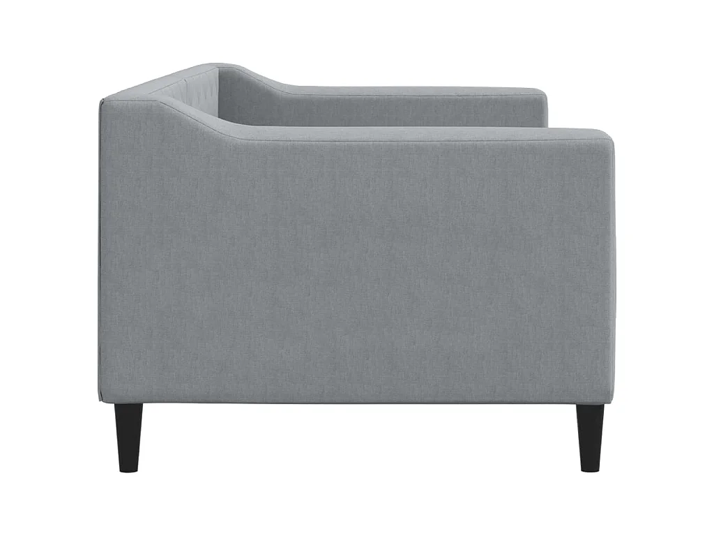Lit de repos sans matelas gris clair 80x200 cm tissu