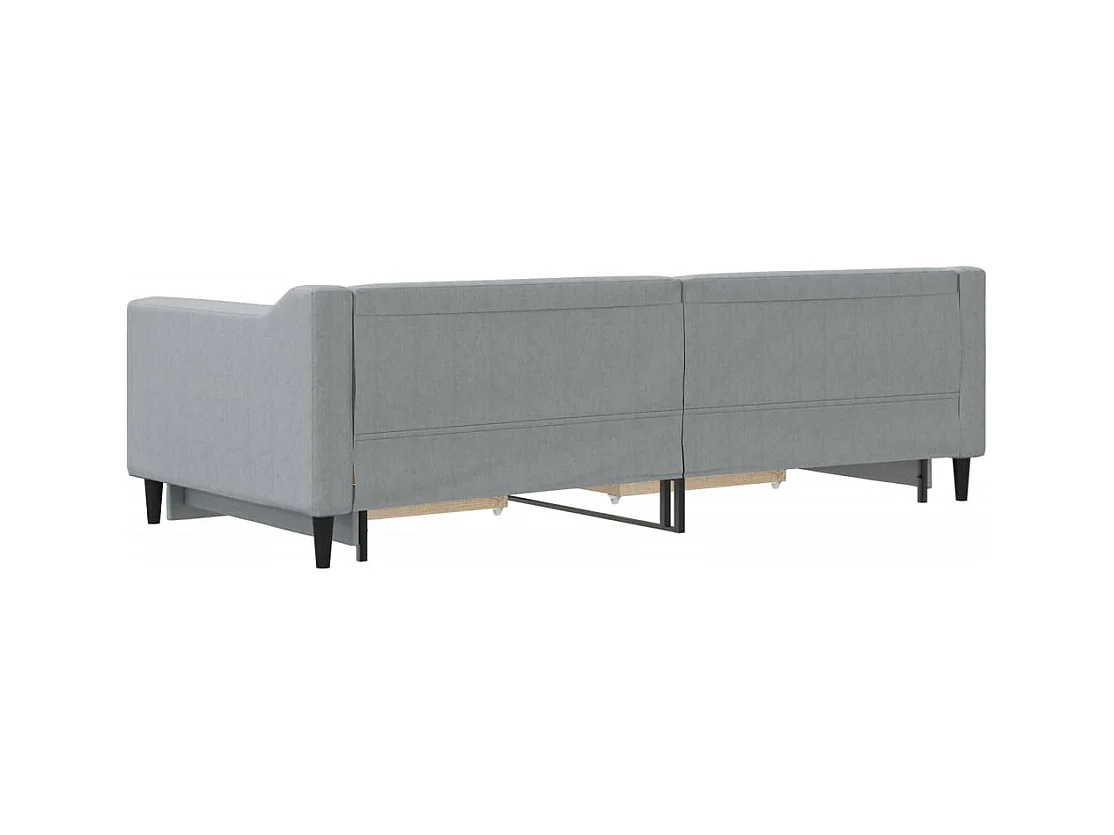 Lit de jour avec gigogne et tiroirs sans matelas 90x200 cm