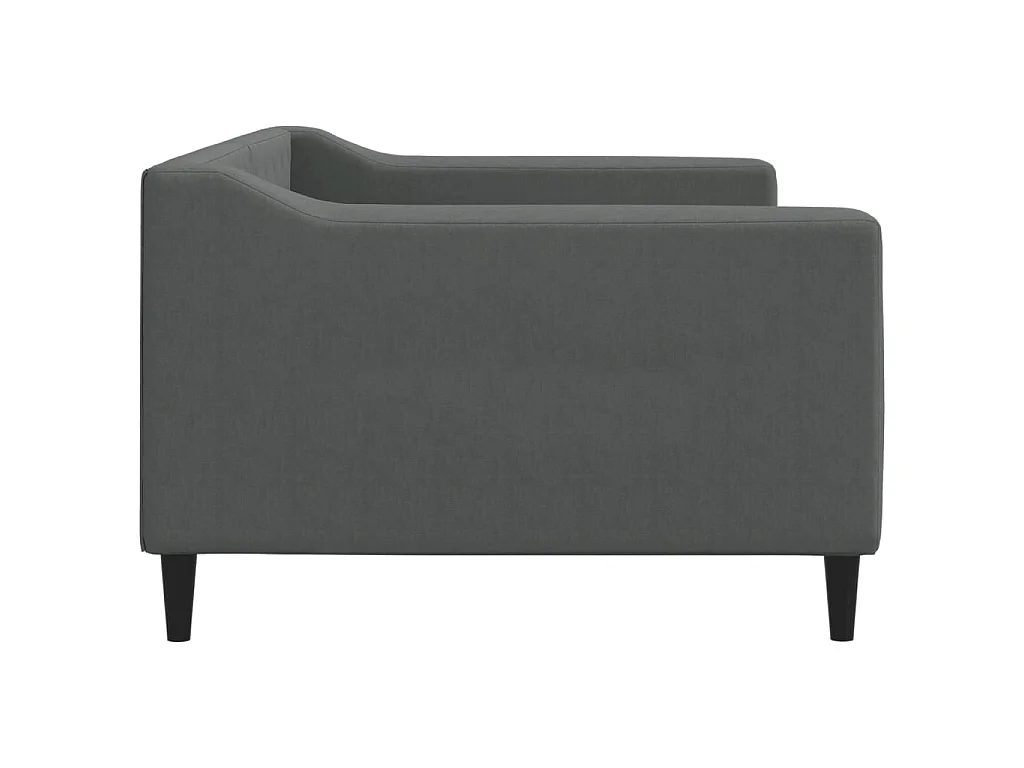 Lit de repos sans matelas gris foncé 90x190 cm tissu