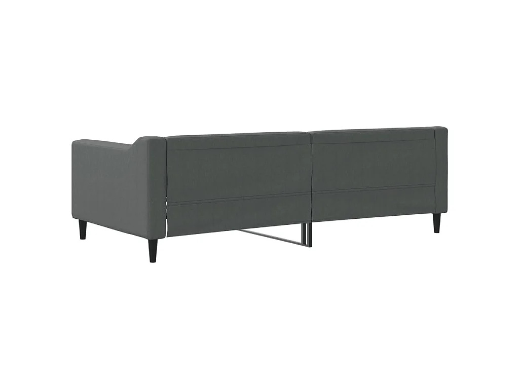 Lit de repos sans matelas gris foncé 90x190 cm tissu