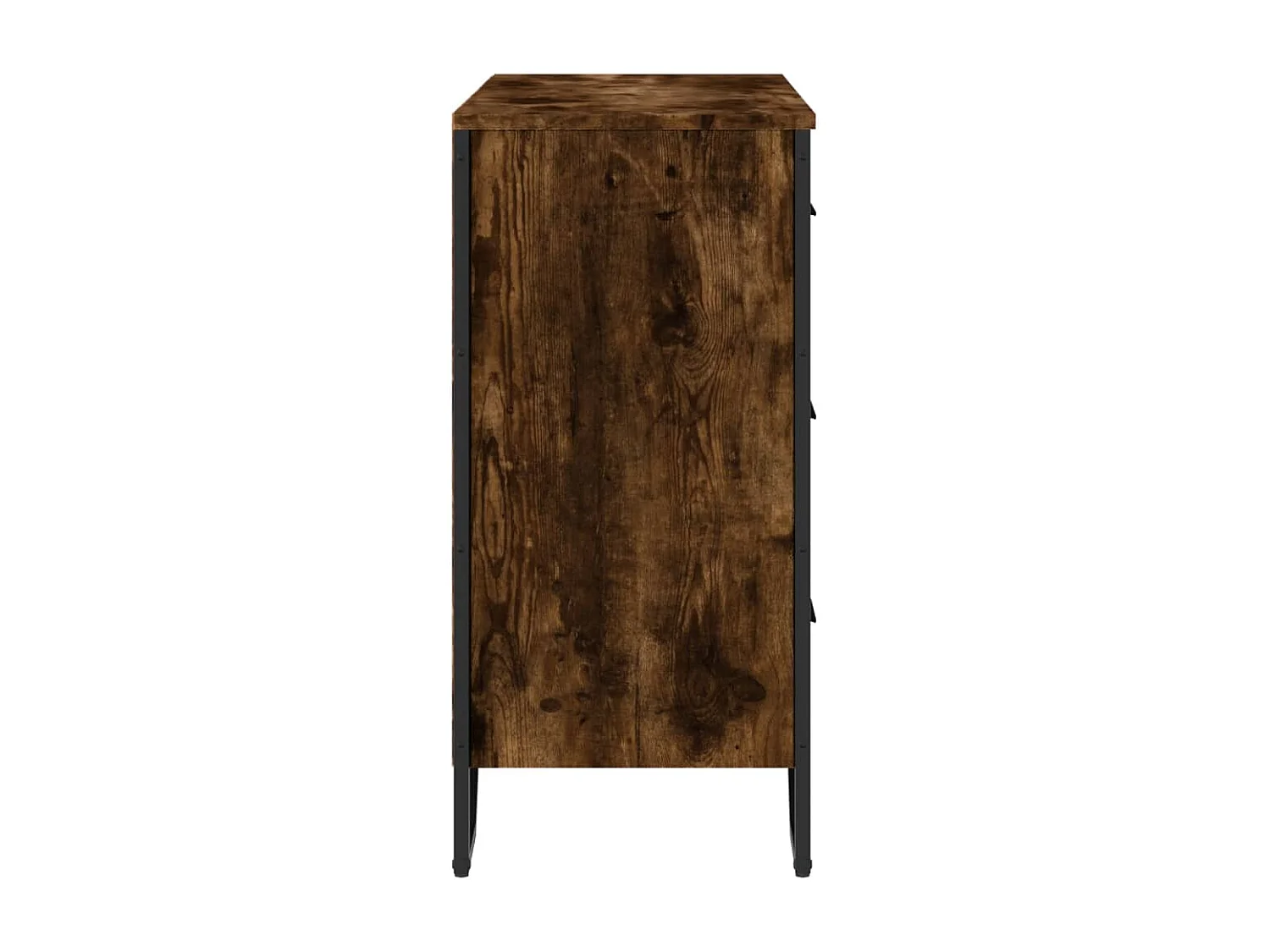 Commode chêne fumé 91x35,5x74,5 cm bois d'ingénierie