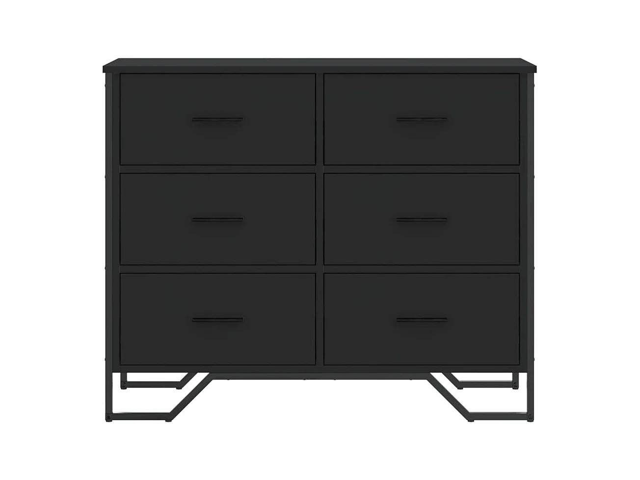 Commode noir 91x35,5x74,5 cm bois d'ingénierie