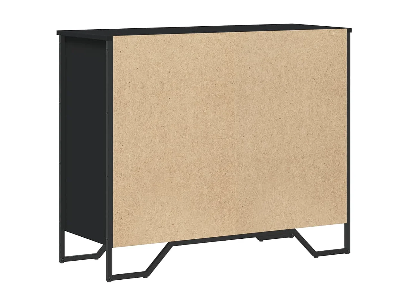 Commode noir 91x35,5x74,5 cm bois d'ingénierie