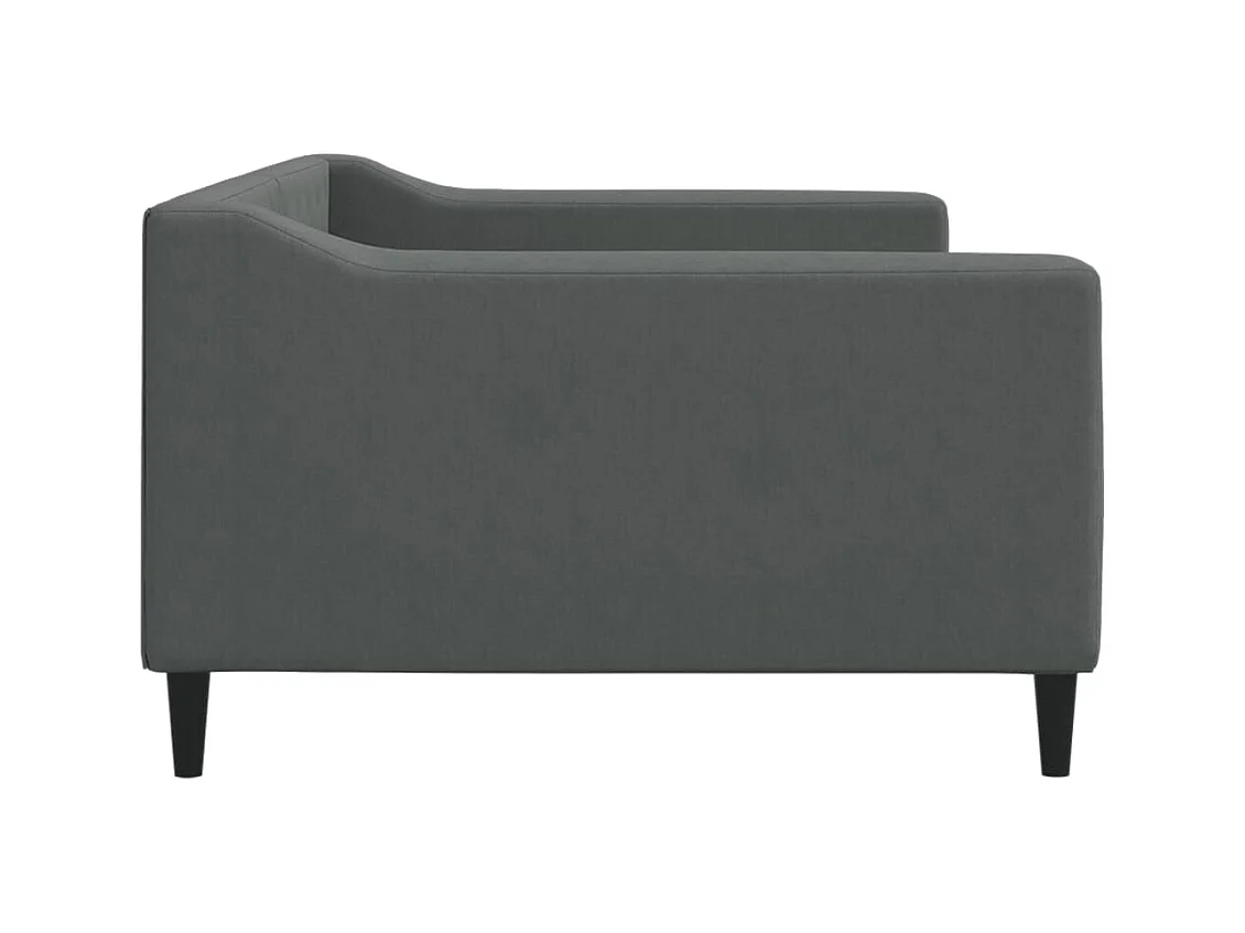 Lit de repos gris foncé 100x200 cm tissu