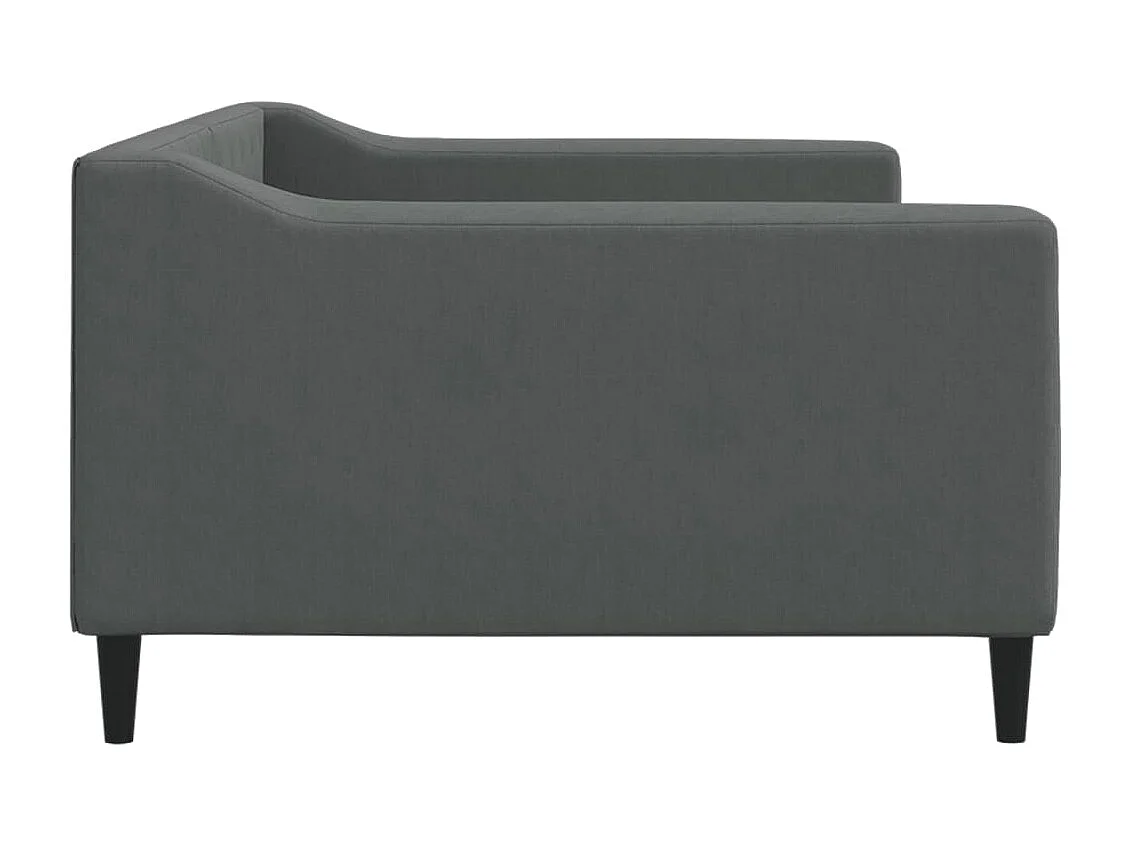 Sofá-cama 100x200 cm tecido cinzento-escuro