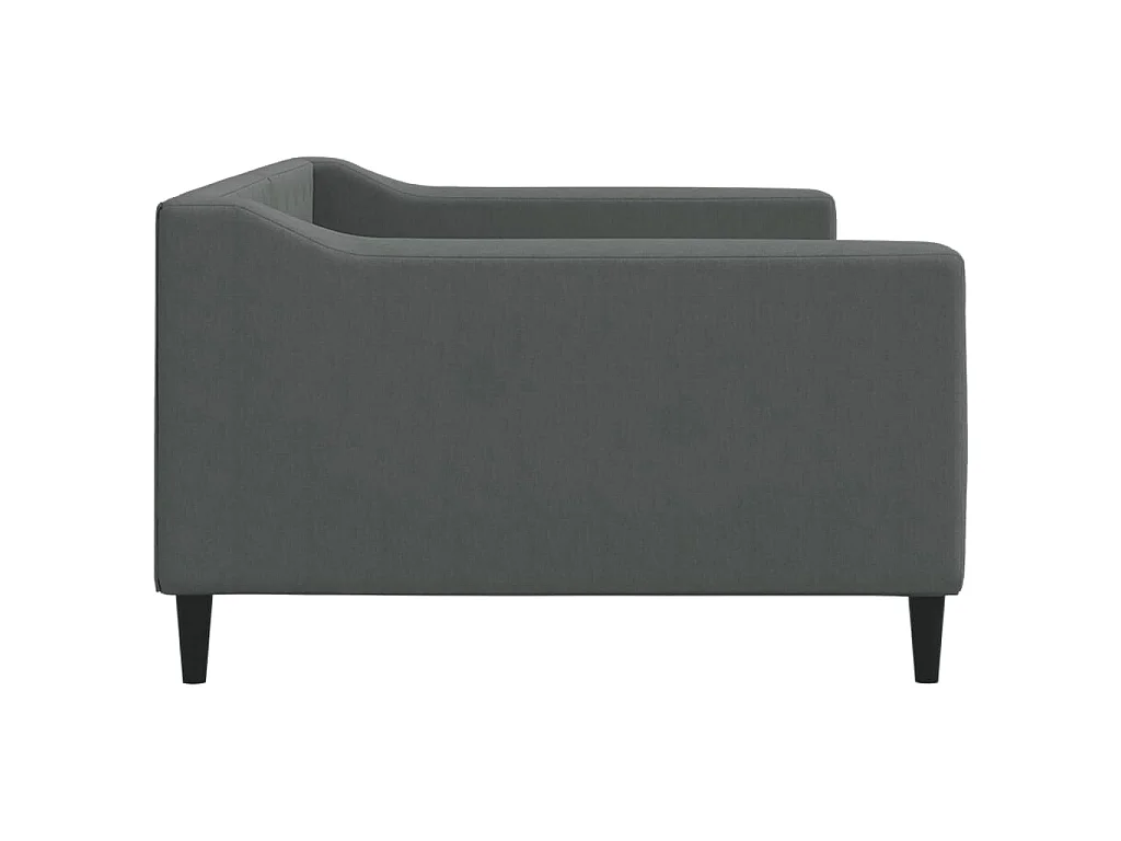 Lit de repos gris foncé 100x200 cm tissu