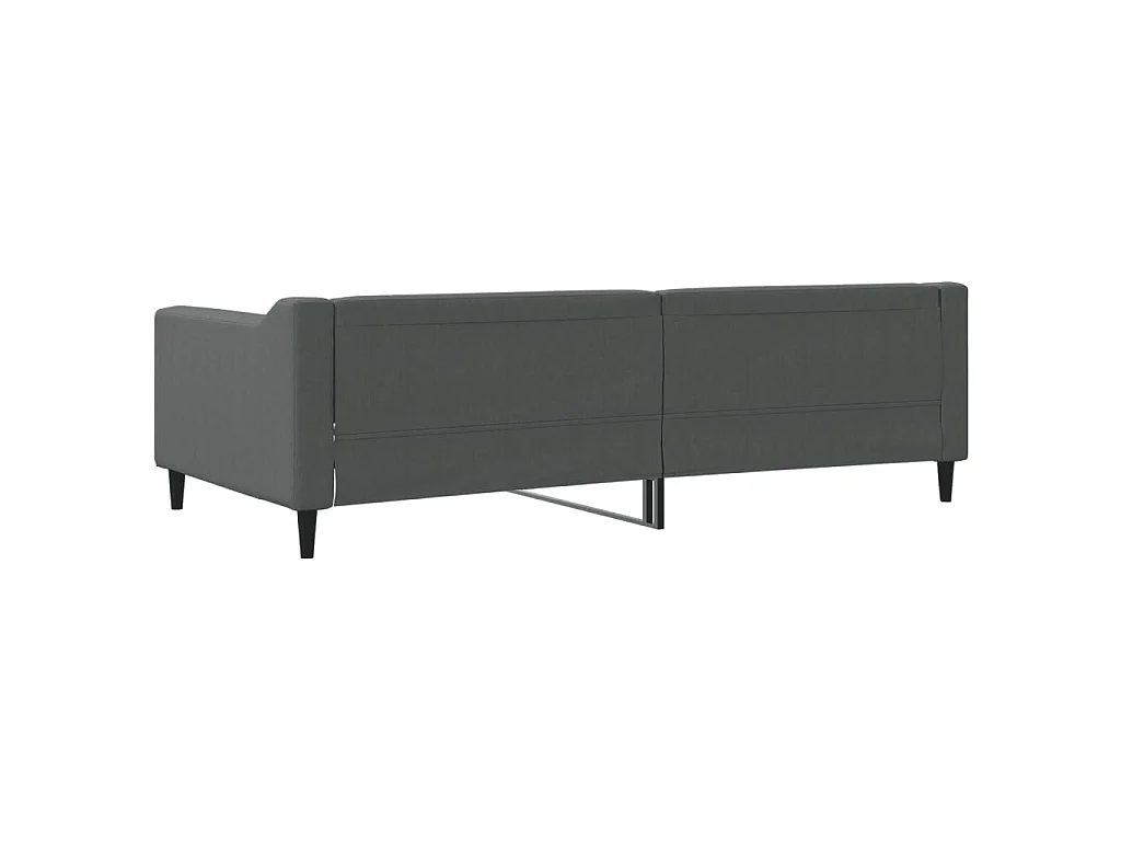 Lit de repos gris foncé 100x200 cm tissu