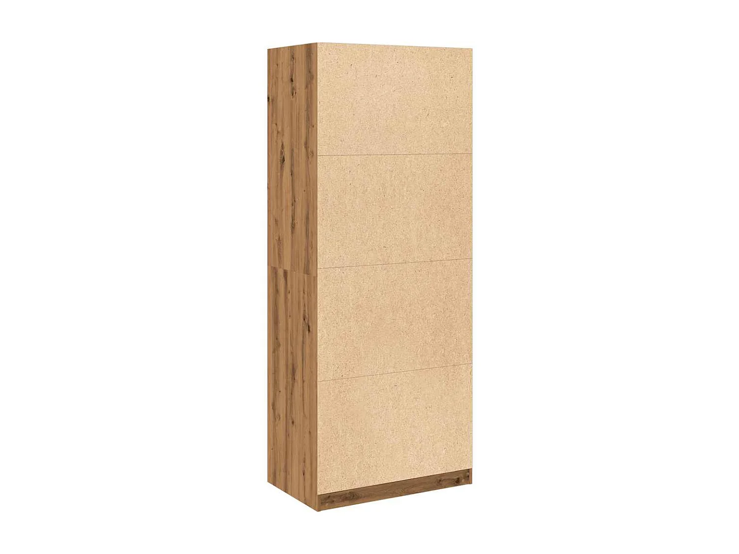 Kledingkast 80x50x200 cm bewerkt hout artisanaal eikenkleur