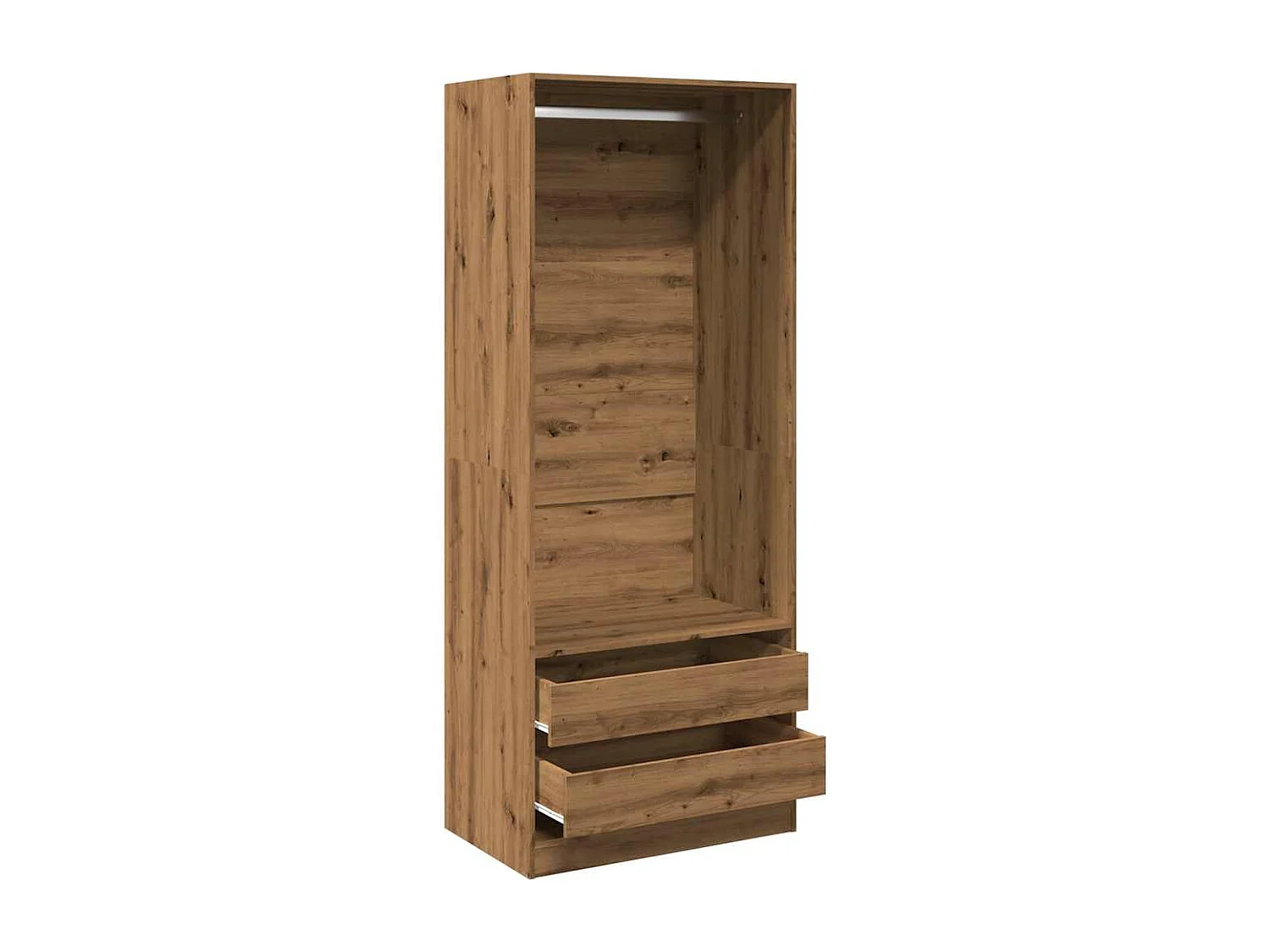 Garde-robe chêne artisanal 80x50x200 cm bois d'ingénierie