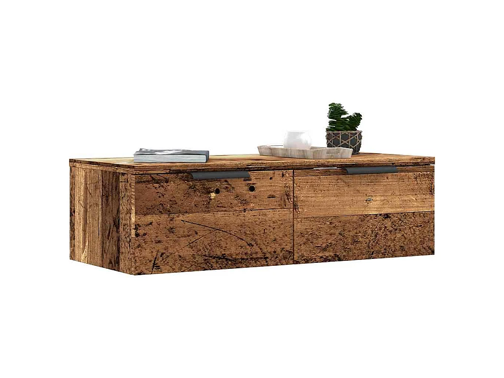 Armario de pared madera de ingeniería envejecida 68x30x20 cm