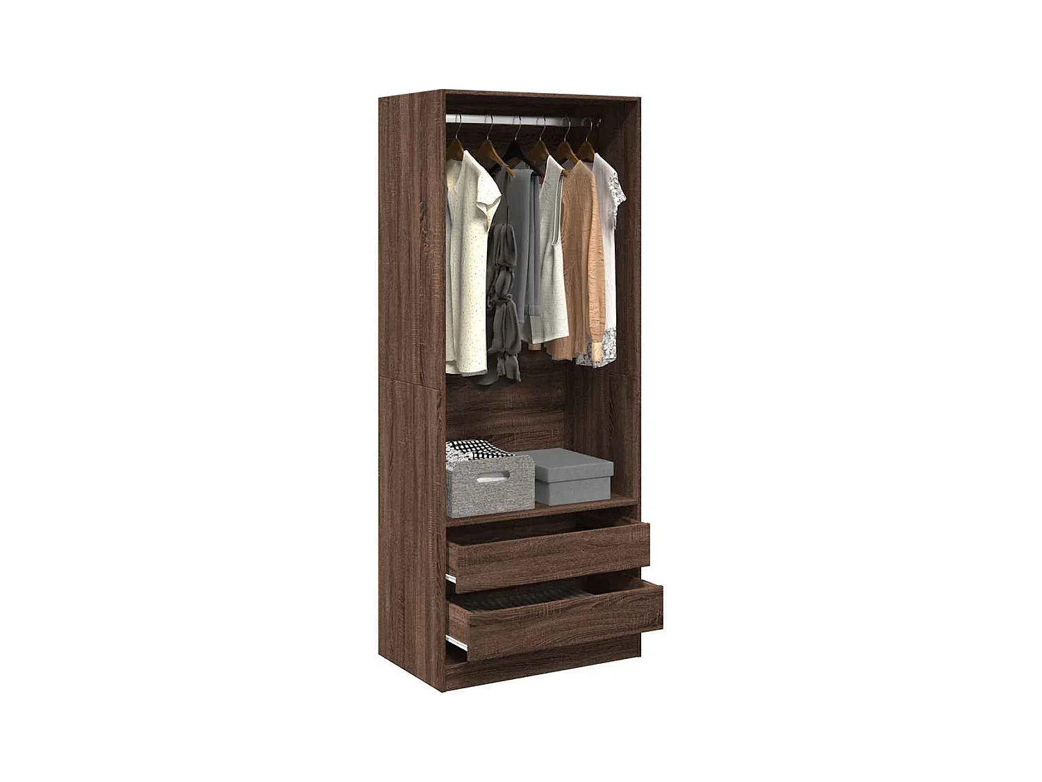 Garde-robe chêne marron 80x50x200 cm bois d'ingénierie