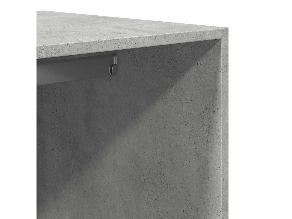 Armario de madera de ingeniería gris hormigón 80x50x200 cm