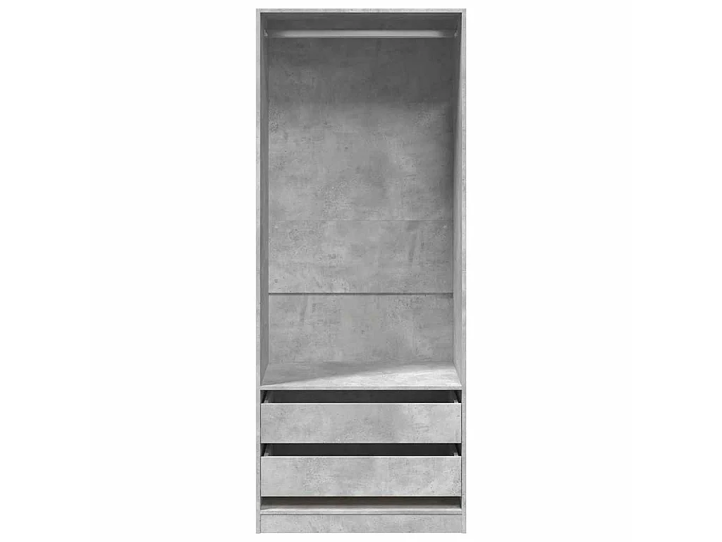 Armadio Grigio Cemento 80x50x200 cm in Legno Multistrato