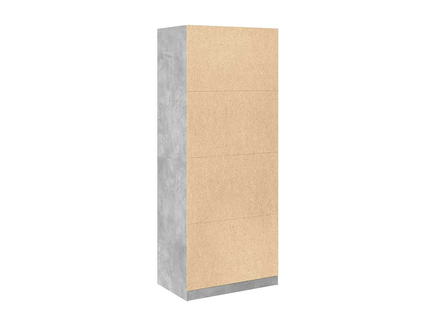 Armadio Grigio Cemento 80x50x200 cm in Legno Multistrato
