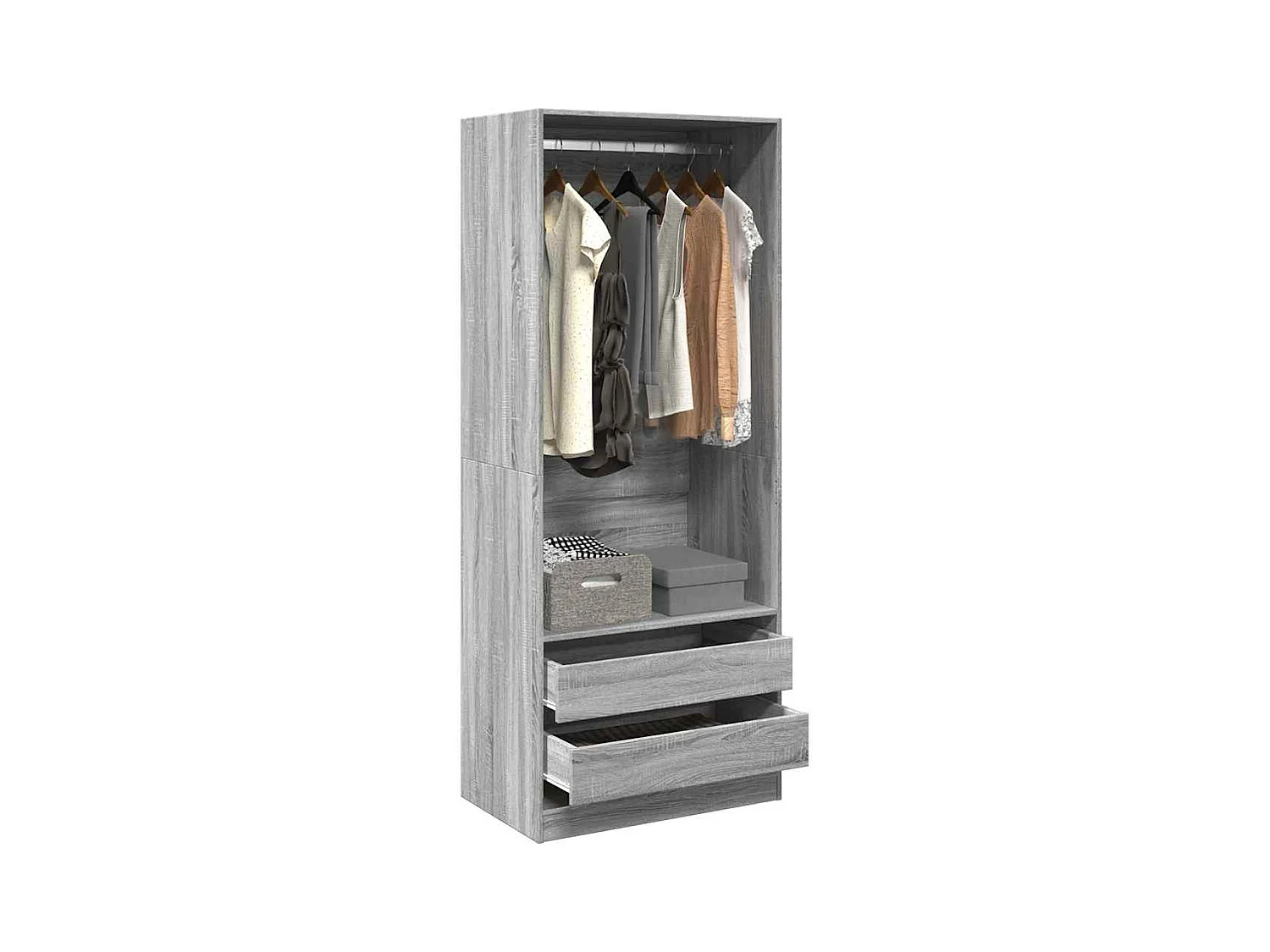 Garde-robe sonoma gris 80x50x200 cm bois d'ingénierie