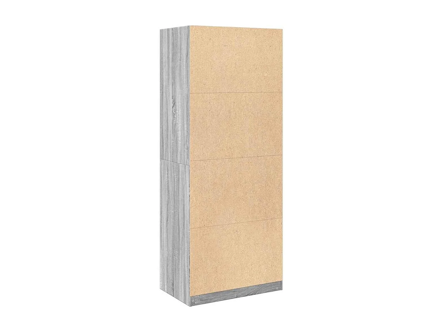 Armadio Grigio Sonoma 80x50x200 cm in Legno Multistrato
