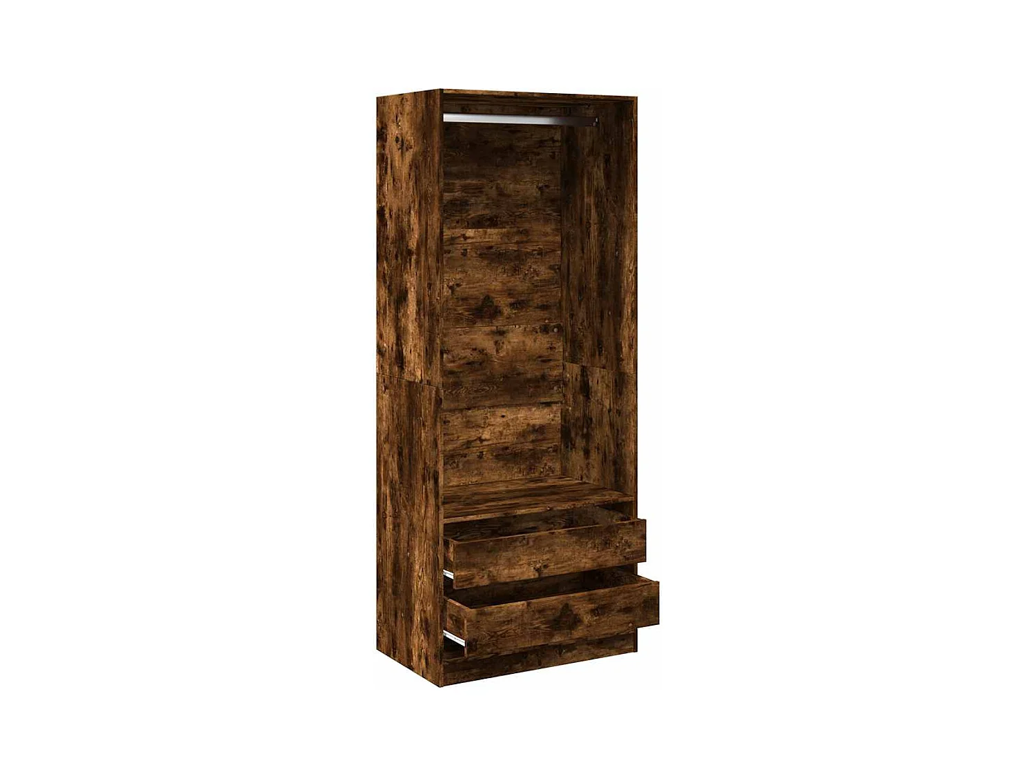 Armario madera de ingeniería color roble ahumado 80x50x200 cm