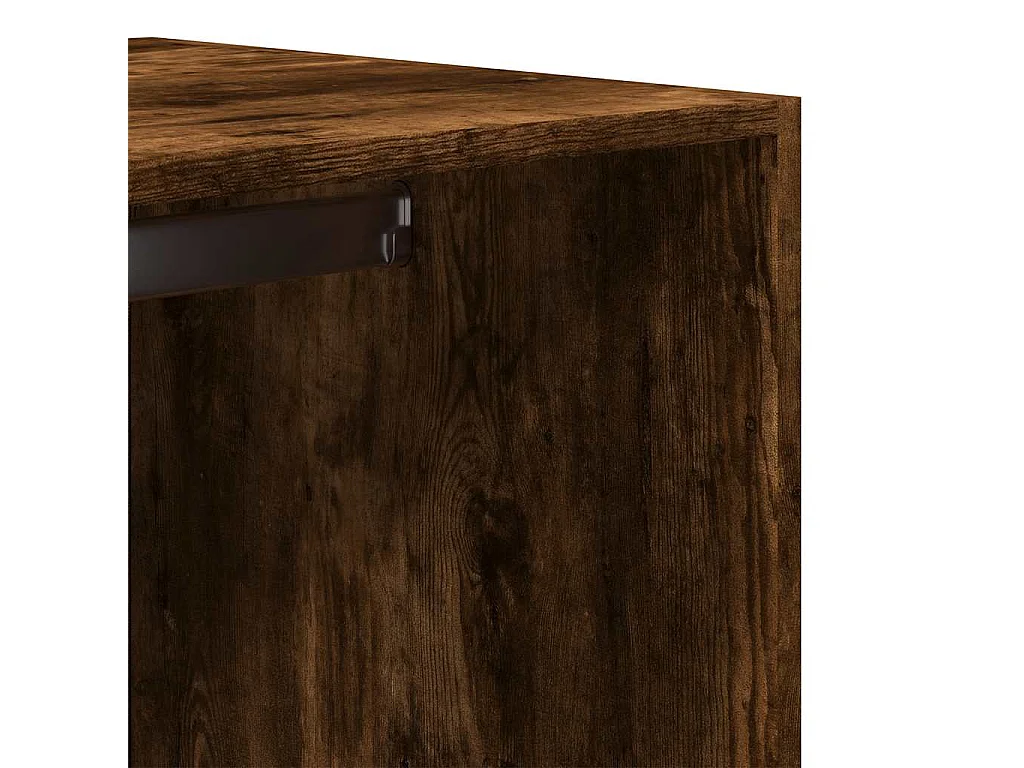 Kledingkast 80x50x200 cm bewerkt hout gerookt eikenkleurig