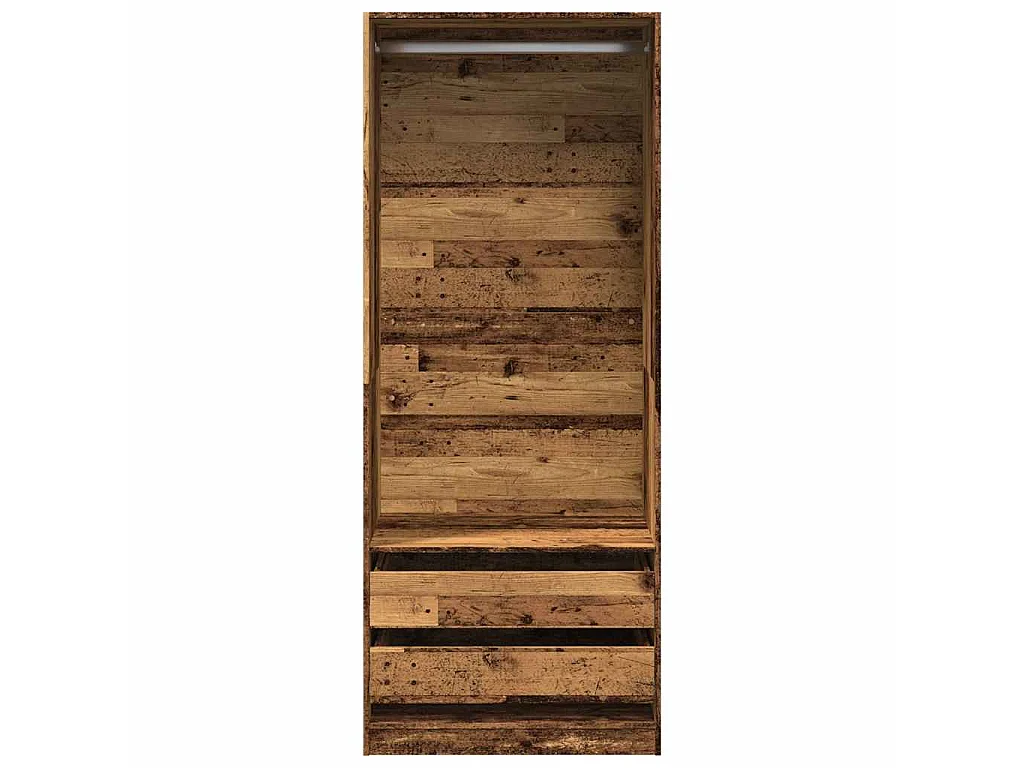Kledingkast 80x50x200 cm bewerkt hout oud hout