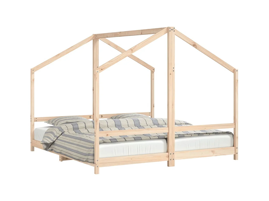 Cadre de lit pour enfants 2x(90x190) cm bois de pin massif