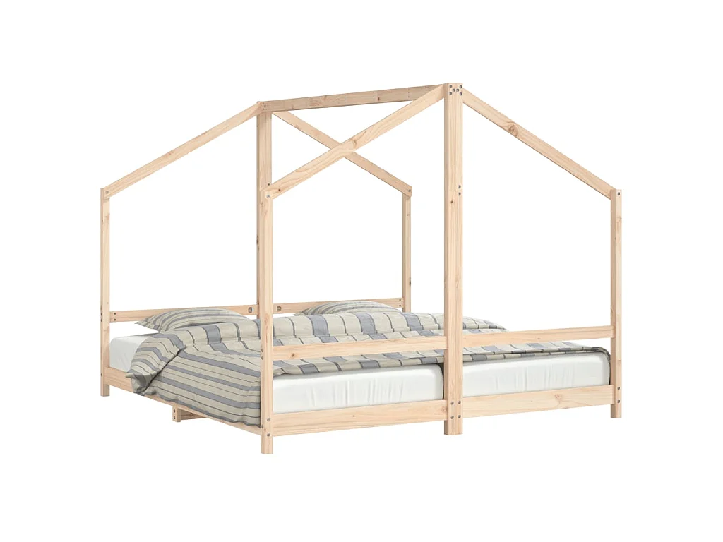 Cadre de lit pour enfants 2x(90x190) cm bois de pin massif