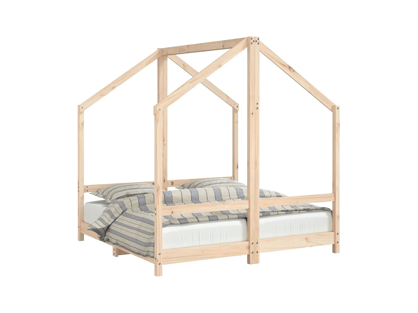 Cadre de lit pour enfant 2x(70x140) cm bois de pin massif