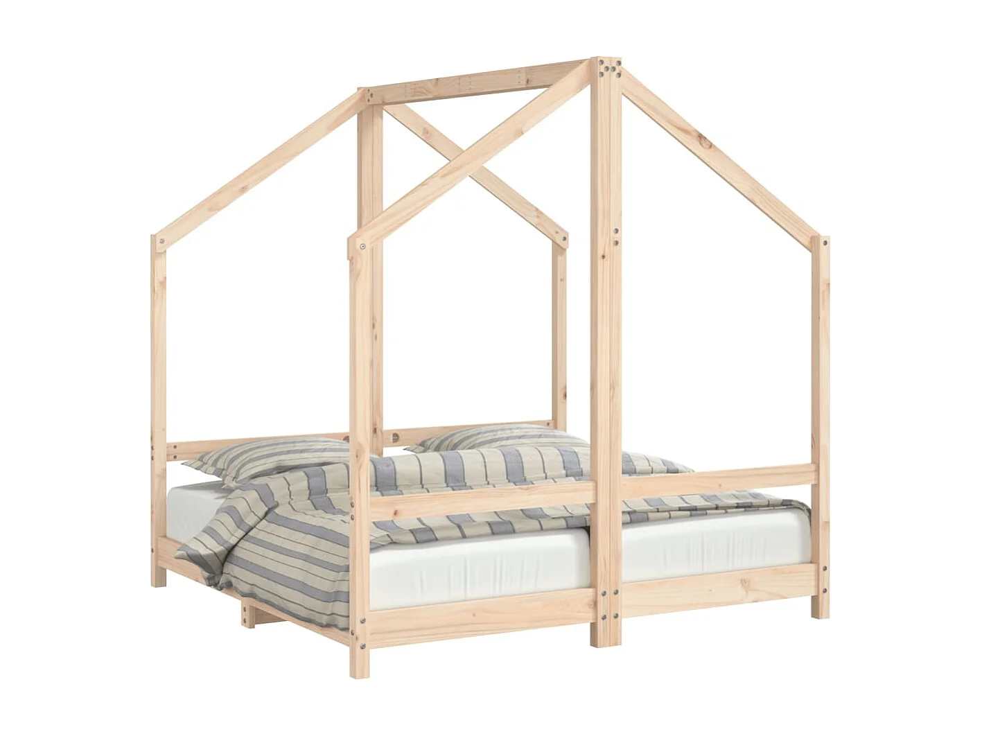 Cadre de lit pour enfant 2x(70x140) cm bois de pin massif
