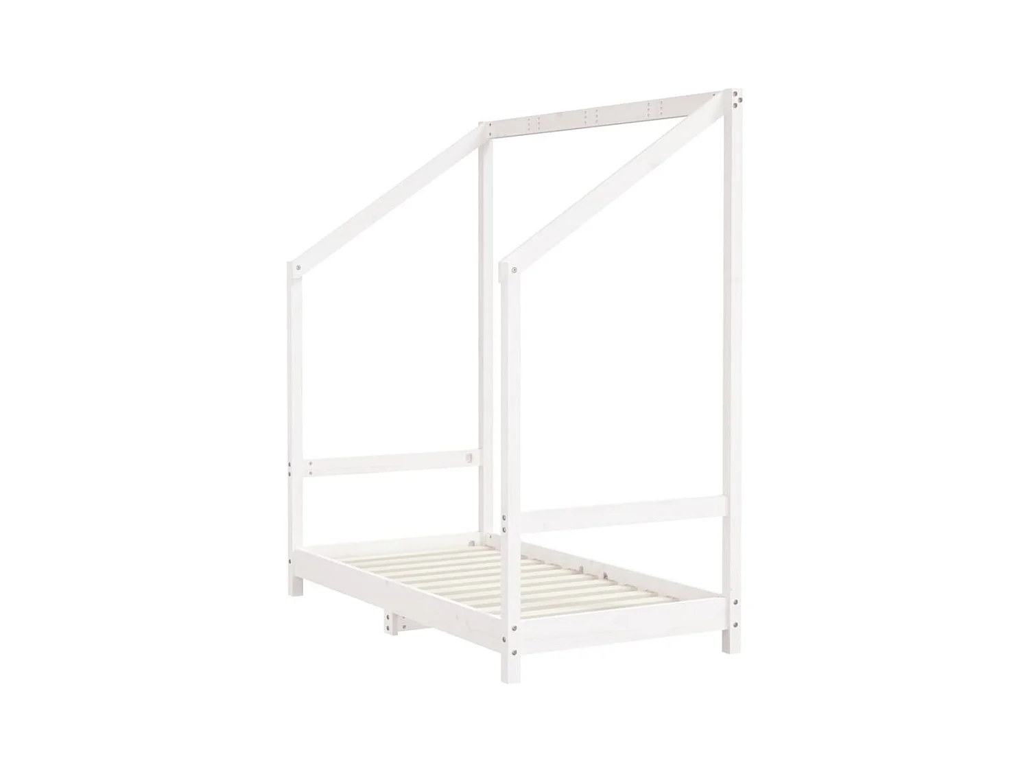 Cadre de lit pour enfant blanc 2x(70x140) cm bois de pin massif