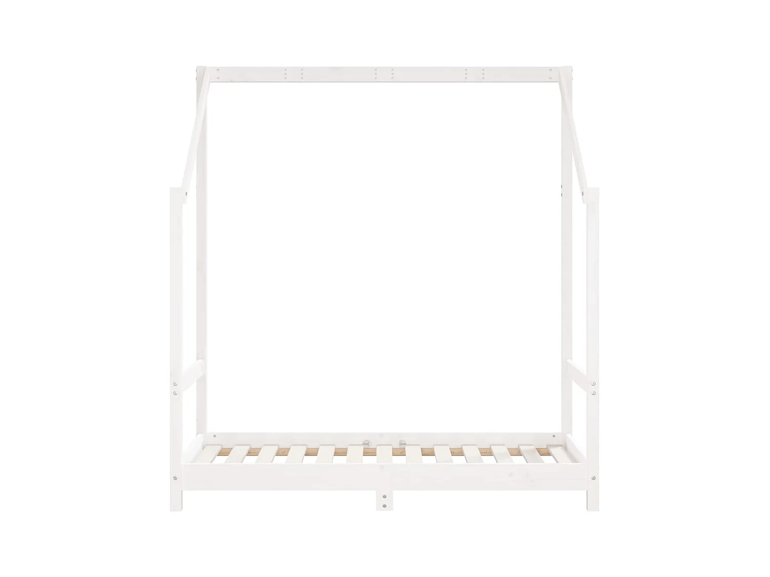 Cadre de lit pour enfant blanc 2x(70x140) cm bois de pin massif