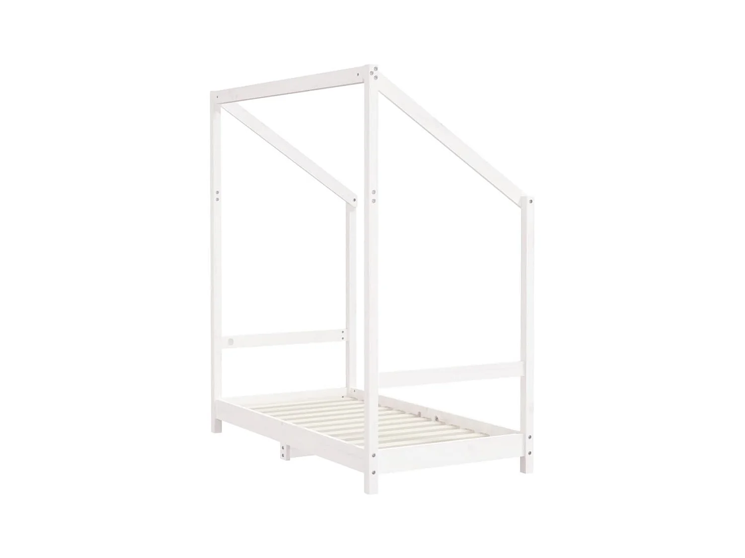 Cadre de lit pour enfant blanc 2x(70x140) cm bois de pin massif